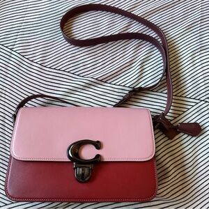 Coach Colourblock Studio Shoulder Bag pewter/pink